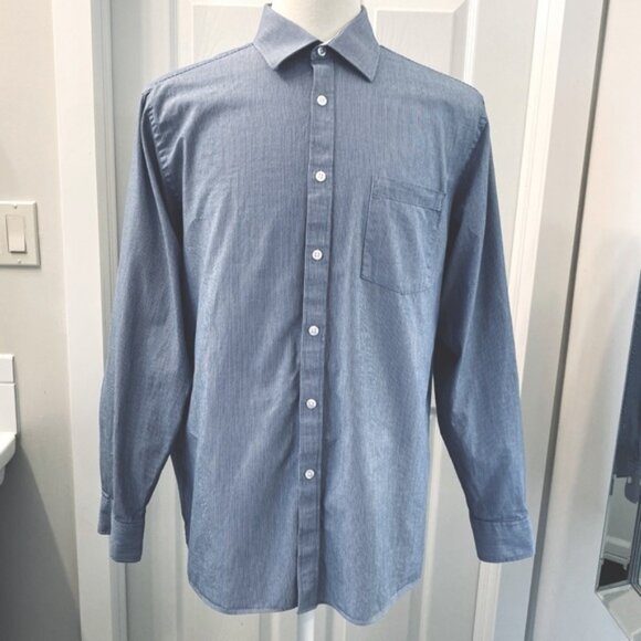 Michael Kors striped dress shirt with long sleeves. Men's size 17 34/35 - Picture 1 of 12